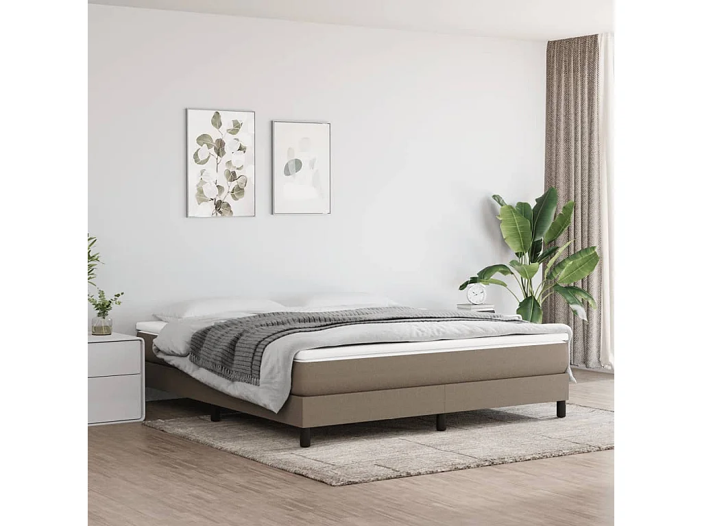 Matelas de lit à ressorts ensachés Taupe 160x200x20 Tissu