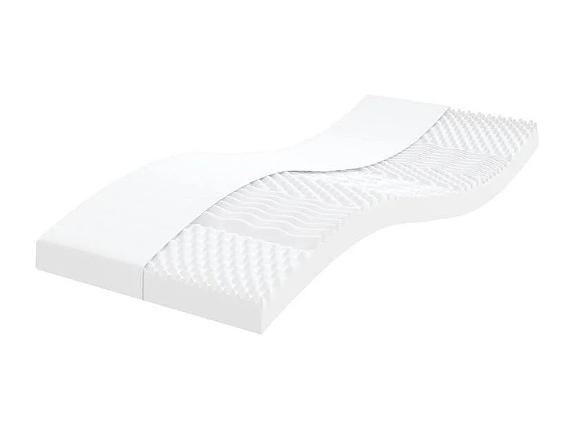 Matelas en mousse blanc 80x210 7 zones dureté 20 ILD