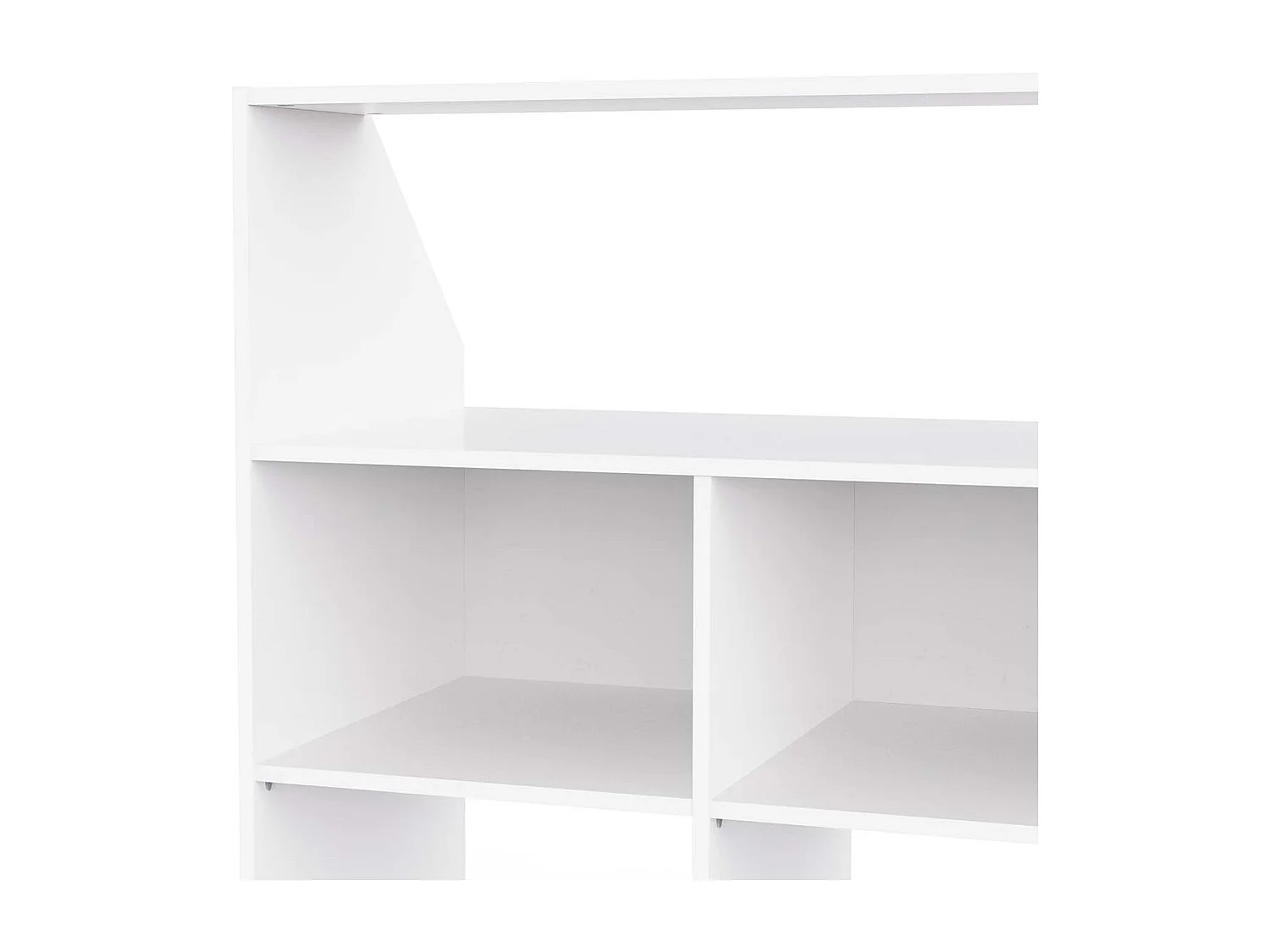 Module de rangement sous comble avec penderie et étagère couleur blanc mat - Largeur 171,5 x Profondeur 50 x Hauteur 90,7 cm