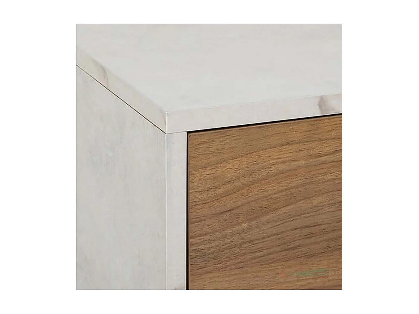 Meuble de rangement à 4 tiroirs, coloris marron/blanc -  Longueur 40 x Profondeur 30 x Hauteur 97,5 cm
