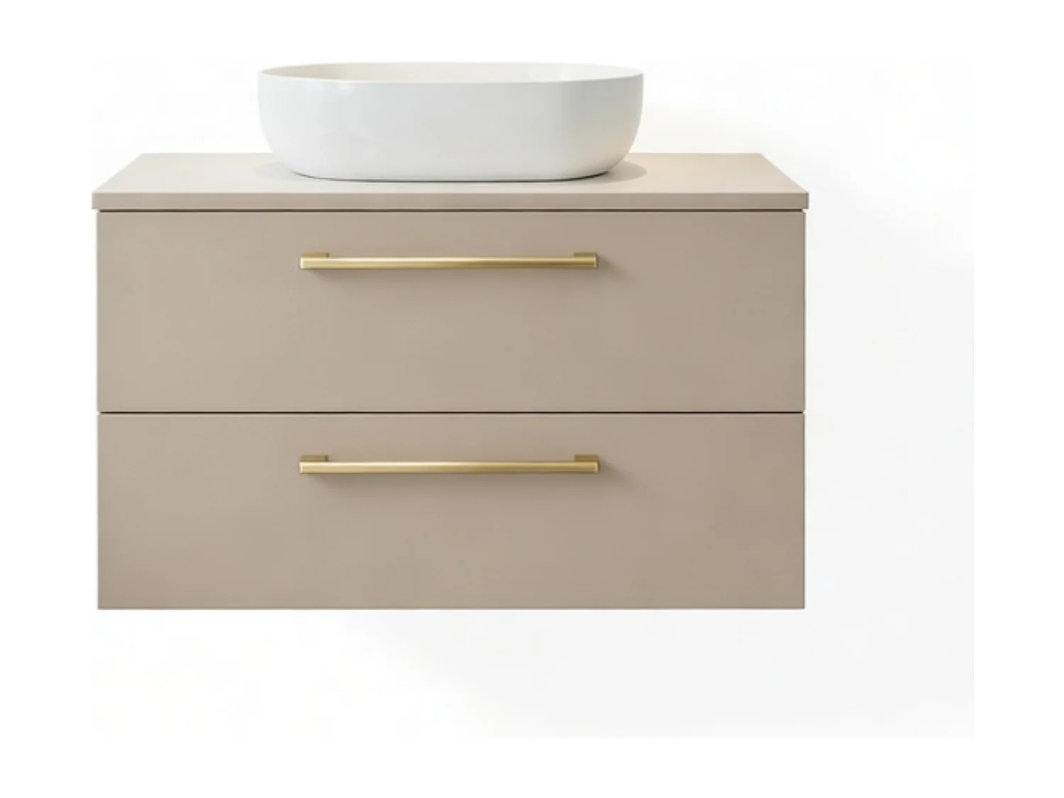 Mueble de baño suspendido 60 cm con lavabo – cachemira mate – 2 cajones – ONE