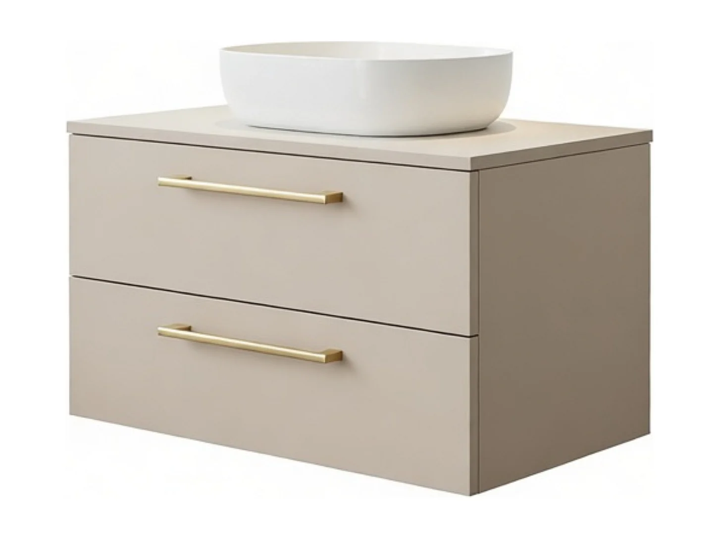 Mueble de baño suspendido 60 cm con lavabo – cachemira mate – 2 cajones – ONE