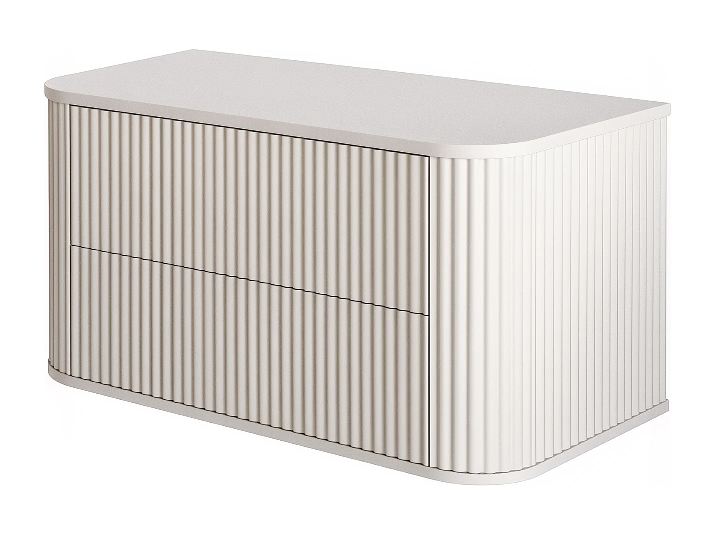Meuble de salle de bain avec plan de travail - cachemire - rainuré - 80 cm - PERA