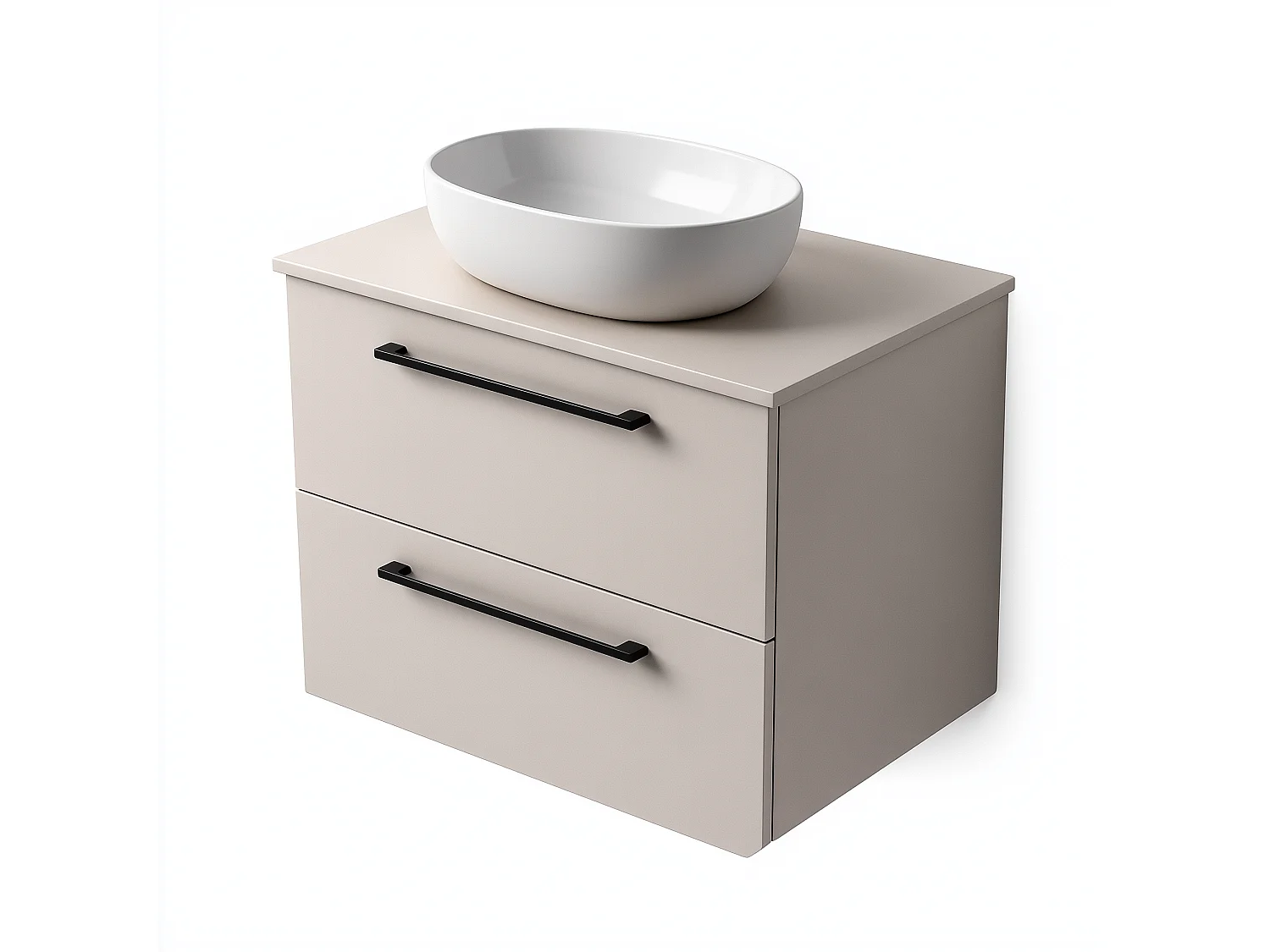 Móvel de casa de banho suspenso 60 cm - caxemira - 2 gavetas - ONE