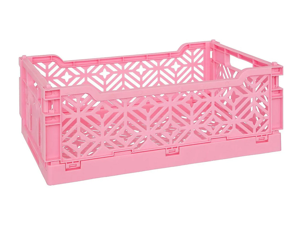 Cagette Pliante Empilable "Arry" 31cm Rose