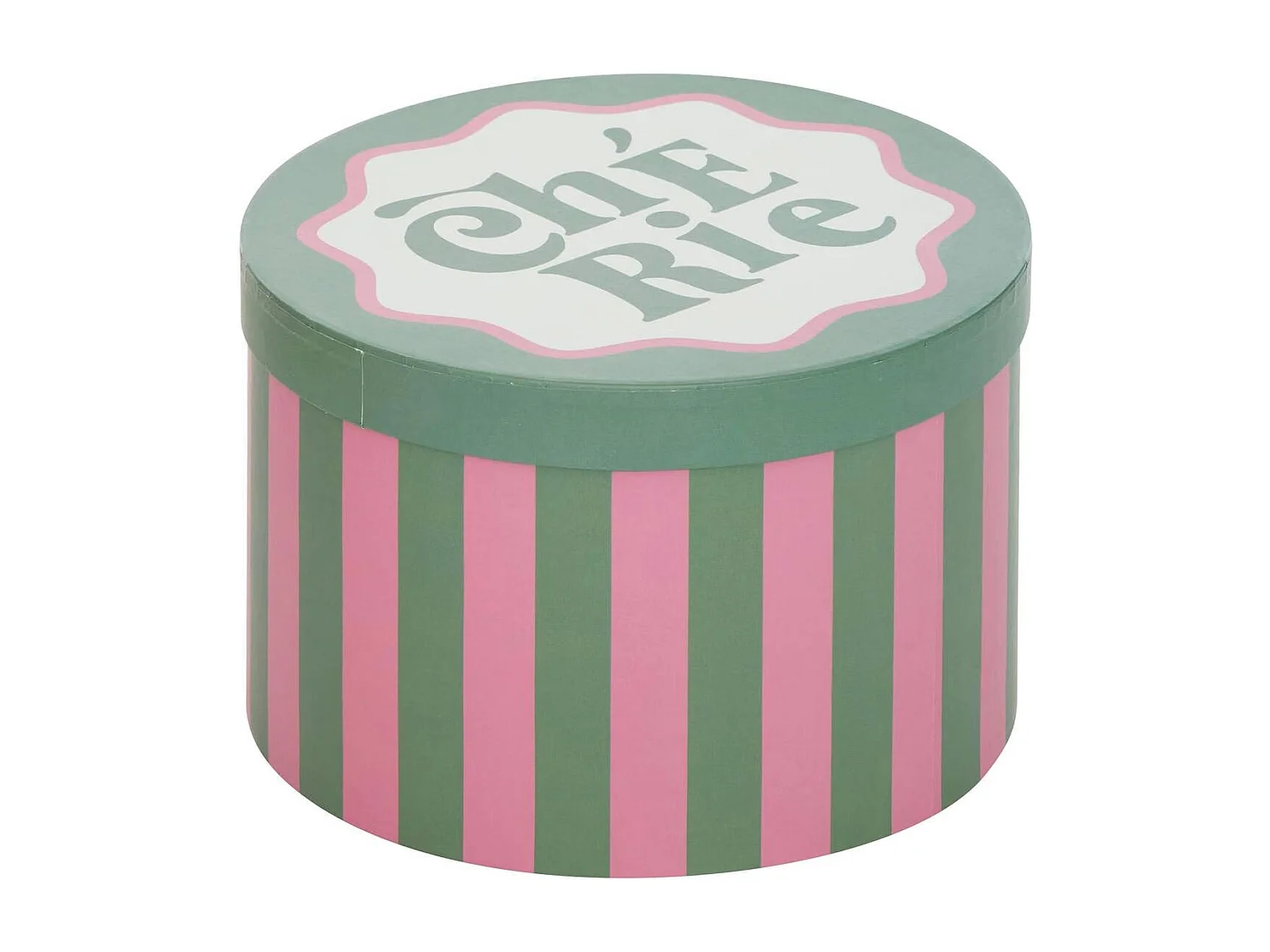 Lot de 4 Boîtes Déco "Chéri" 25cm Rouge