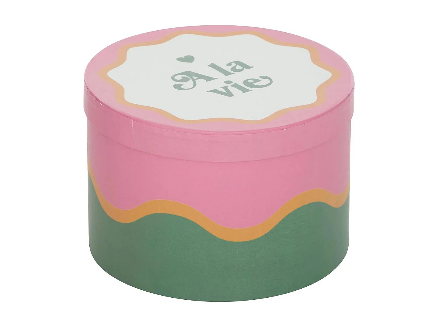 Lot de 4 Boîtes Déco "Chéri" 25cm Rouge