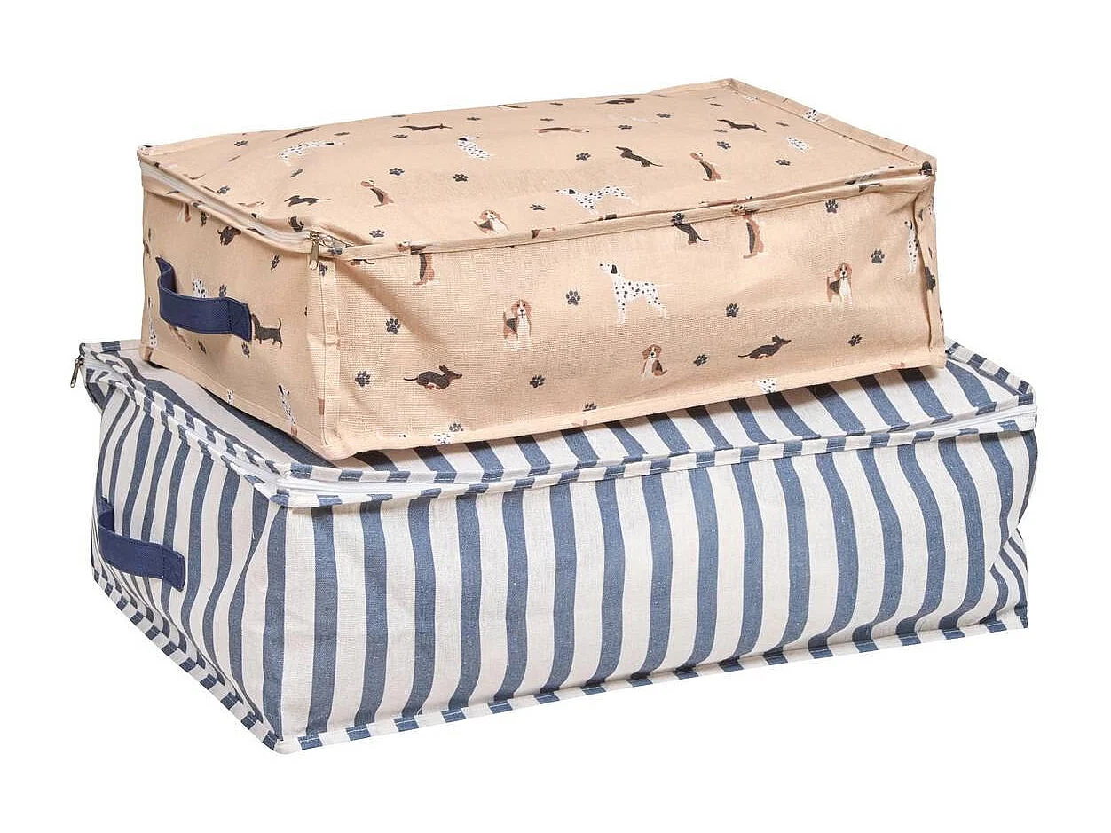 Lot de 2 Housses de Rangement Chien "Zippy" 60cm Multicolore