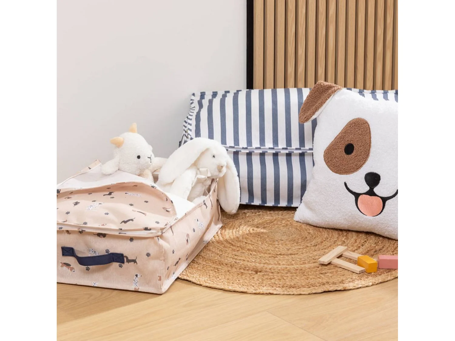 Fodere di stoccaggio set di 2 multicolore 20x60x40cm