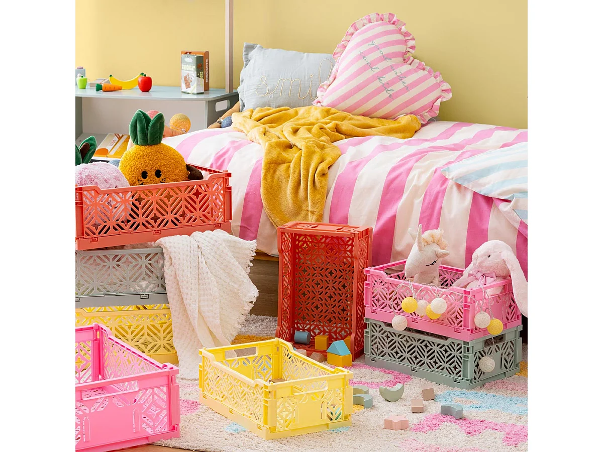 Cagette Pliante Empilable "Arry" 31cm Jaune