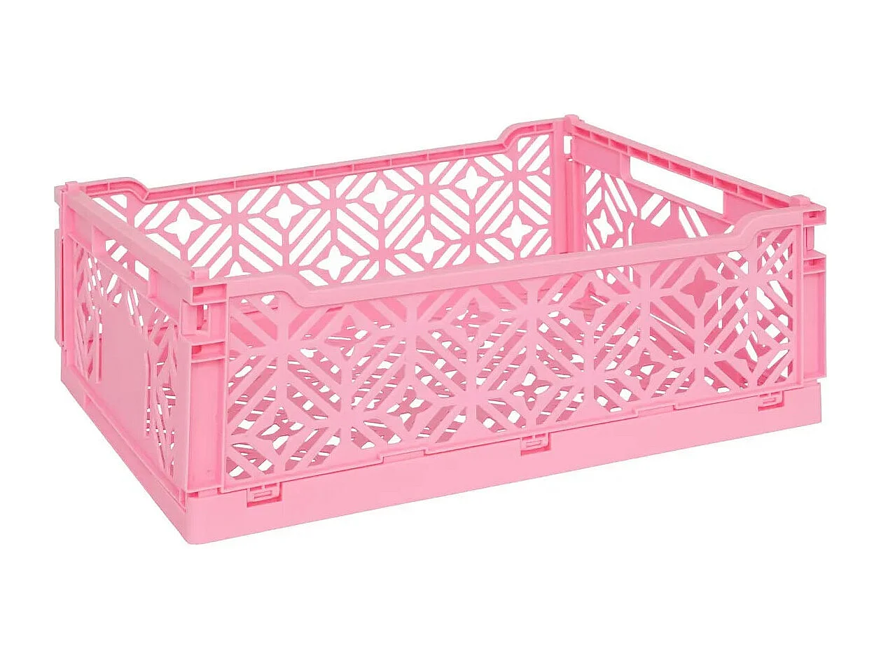 Cagette Pliante Empilable "Arry" 40cm Rose