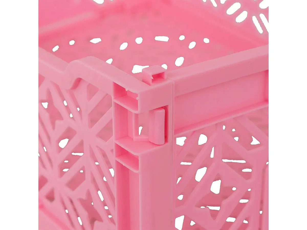 Cagette Pliante Empilable "Arry" 40cm Rose