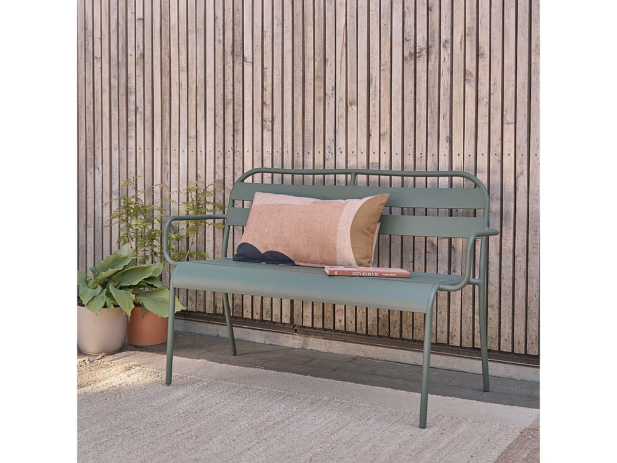 Panca in alluminio verde 118 cm