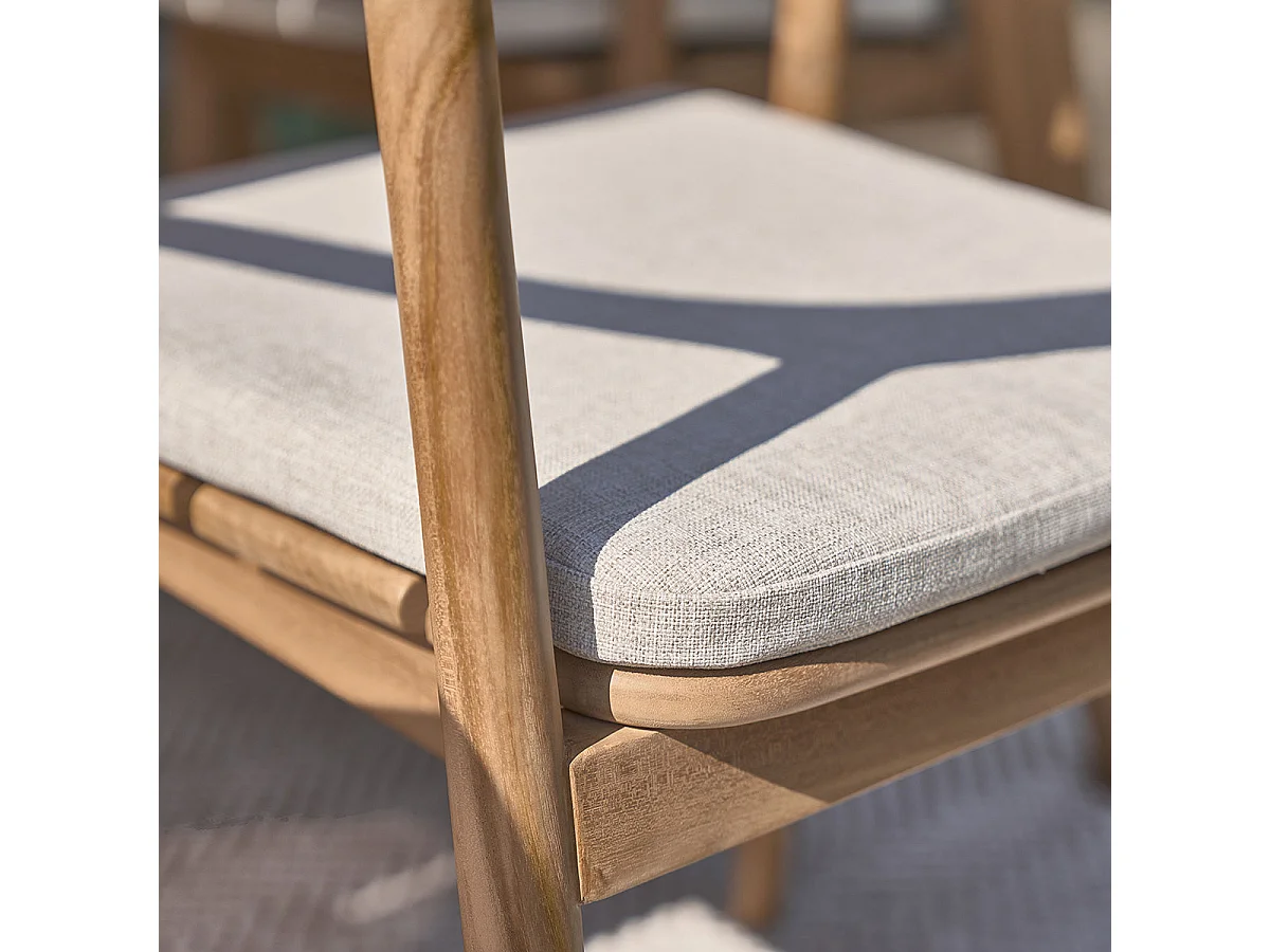 Set di 2 poltrone da giardino in teak massello
