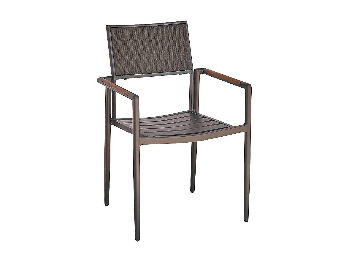 Sillón de exterior de teca y aluminio