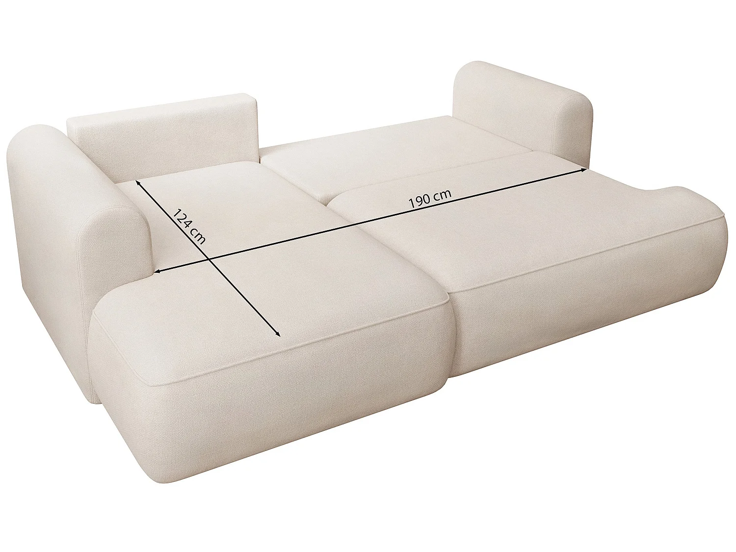 Canapé d’angle avec fonction couchage – angle gauche – Cuivre – Chenille – Easy Clean – OVO MINI