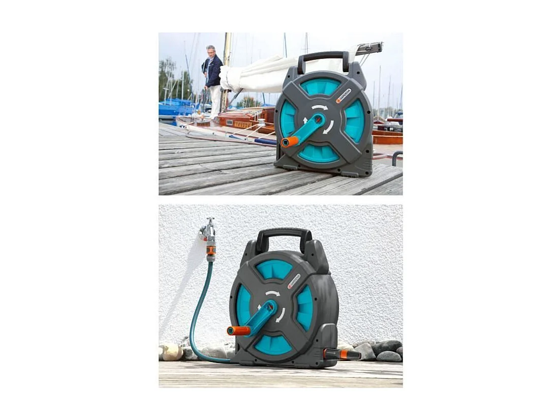 Dévidoir portable Classic 15 équipé tuyau 15 m x Ø 11 mm - Kit complet prêt à l'emploi (2662-20)