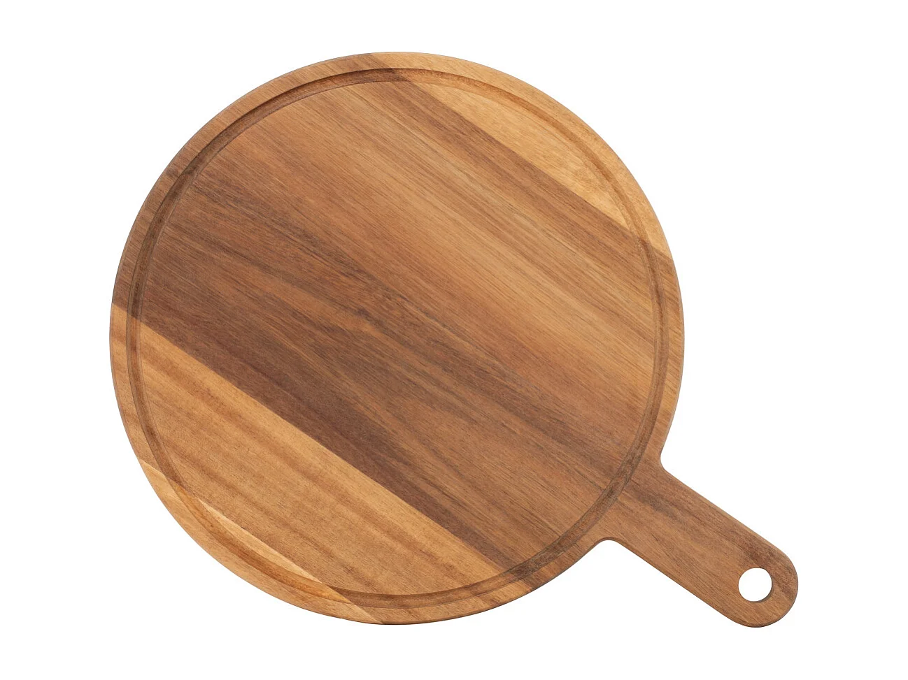 Fiorenza - Planche à pizza ronde 33 cm avec rigole et poignée