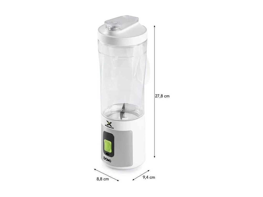 Blender portable sans fil - DOMO - DO752BL - XPOWER - 120 W - 600 ml - Blanc