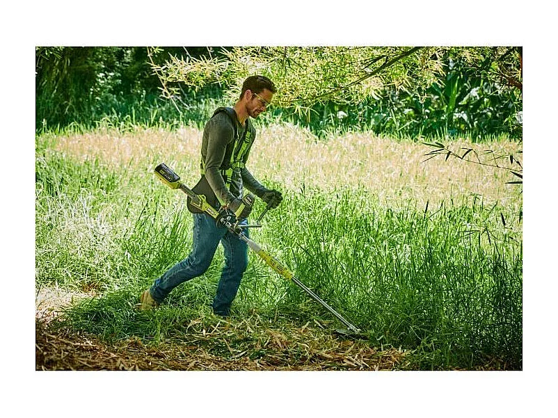 Bezprzewodowa kosa RYOBI 36V Max Power, bateria 4,0 Ah, nóż 3-zębny, ergonomiczna kierownica, czas pracy 47 min