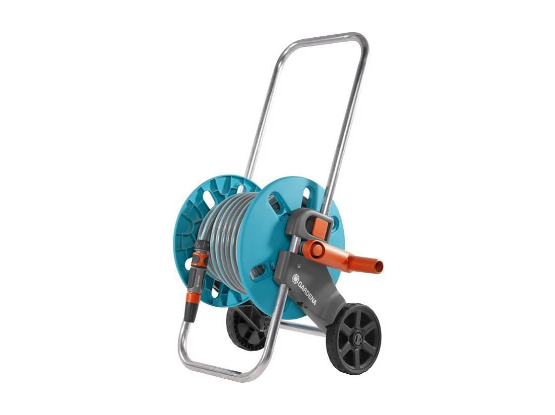 Dévidoir sur roues GARDENA CleverRoll S avec tuyau 20 m Ø 13 mm, lance d'arrosage - Turquoise/argent