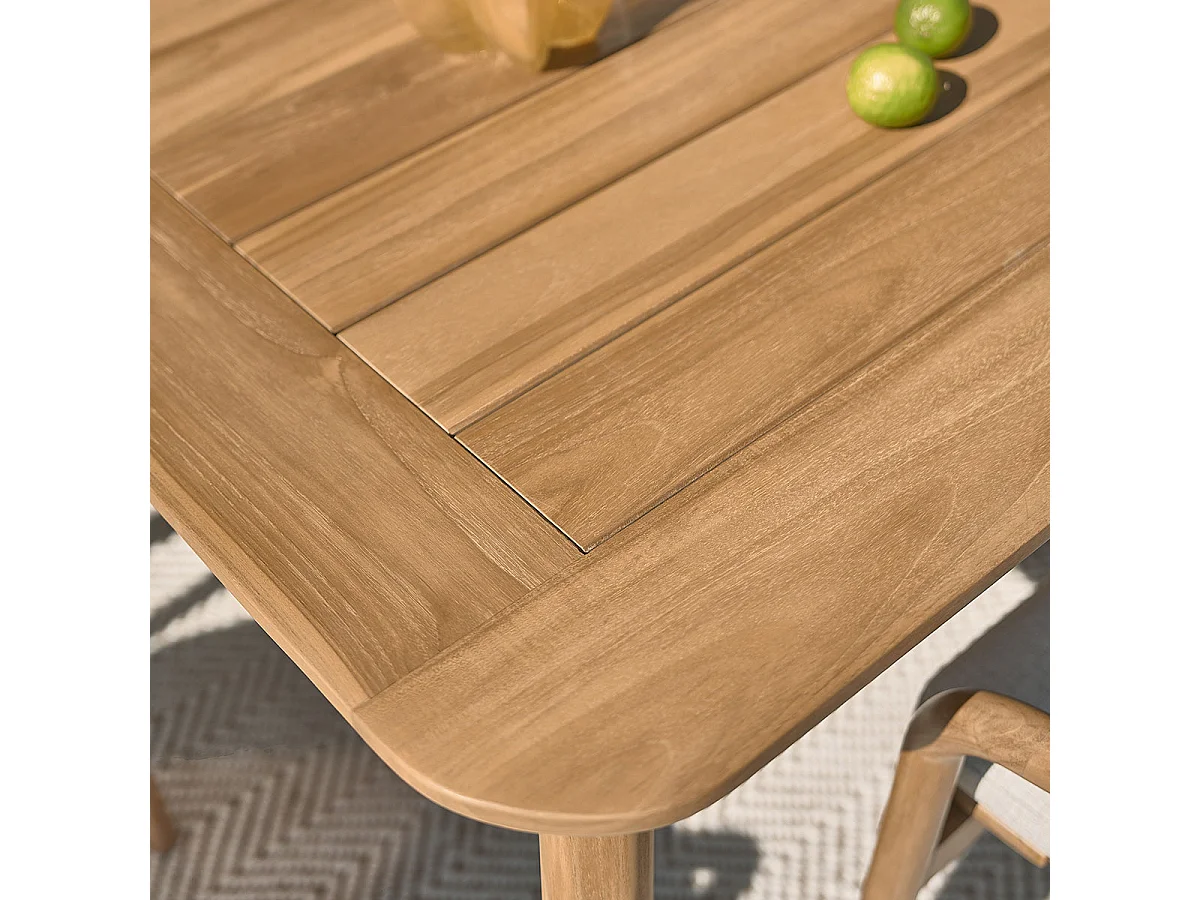 Set da giardino in teak massello con tavolo allungabile 6/8 pers