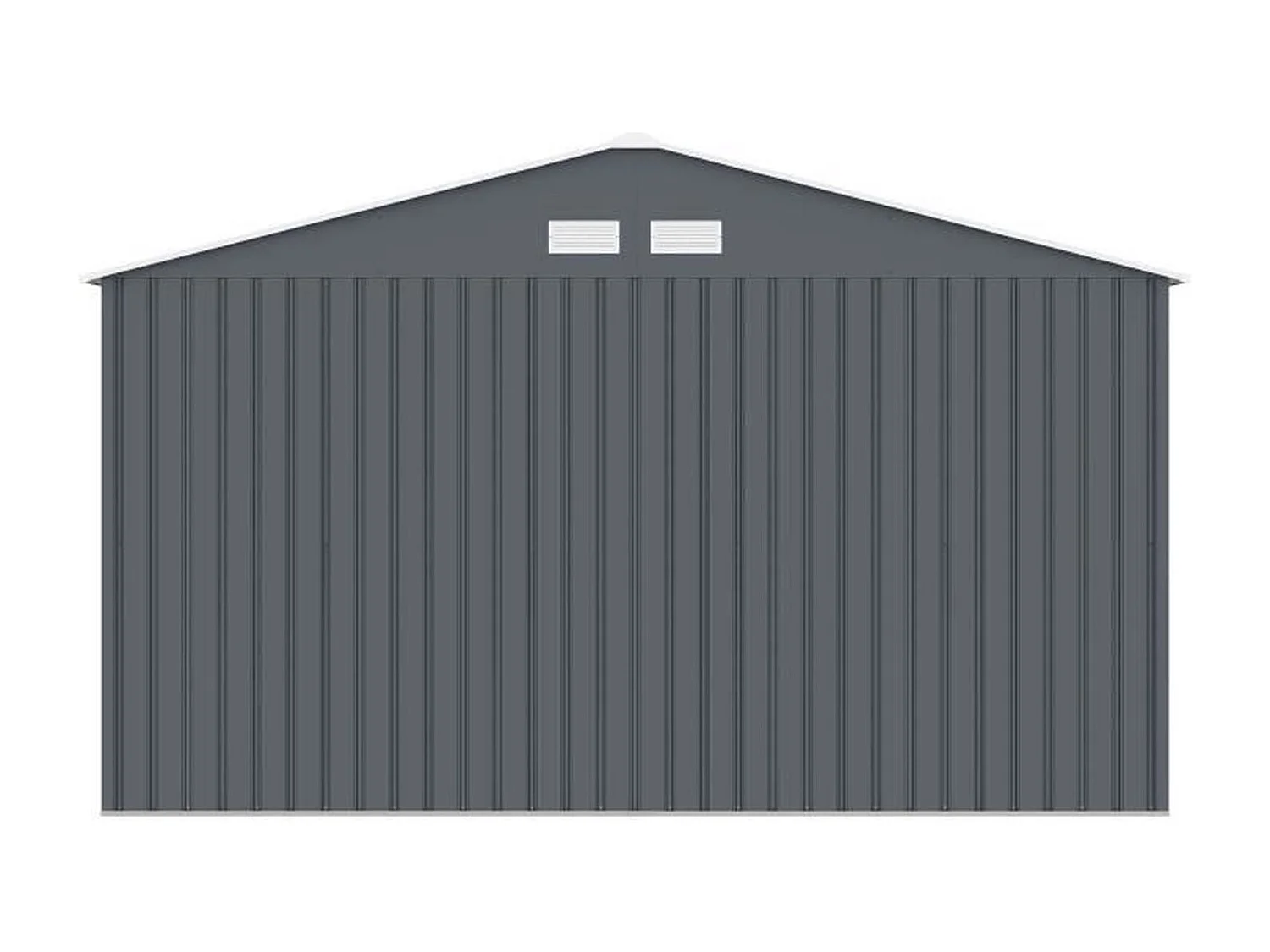 Abri de jardin en acier 12,99 m2 - Kit dancrage inclus - Gris anthracite