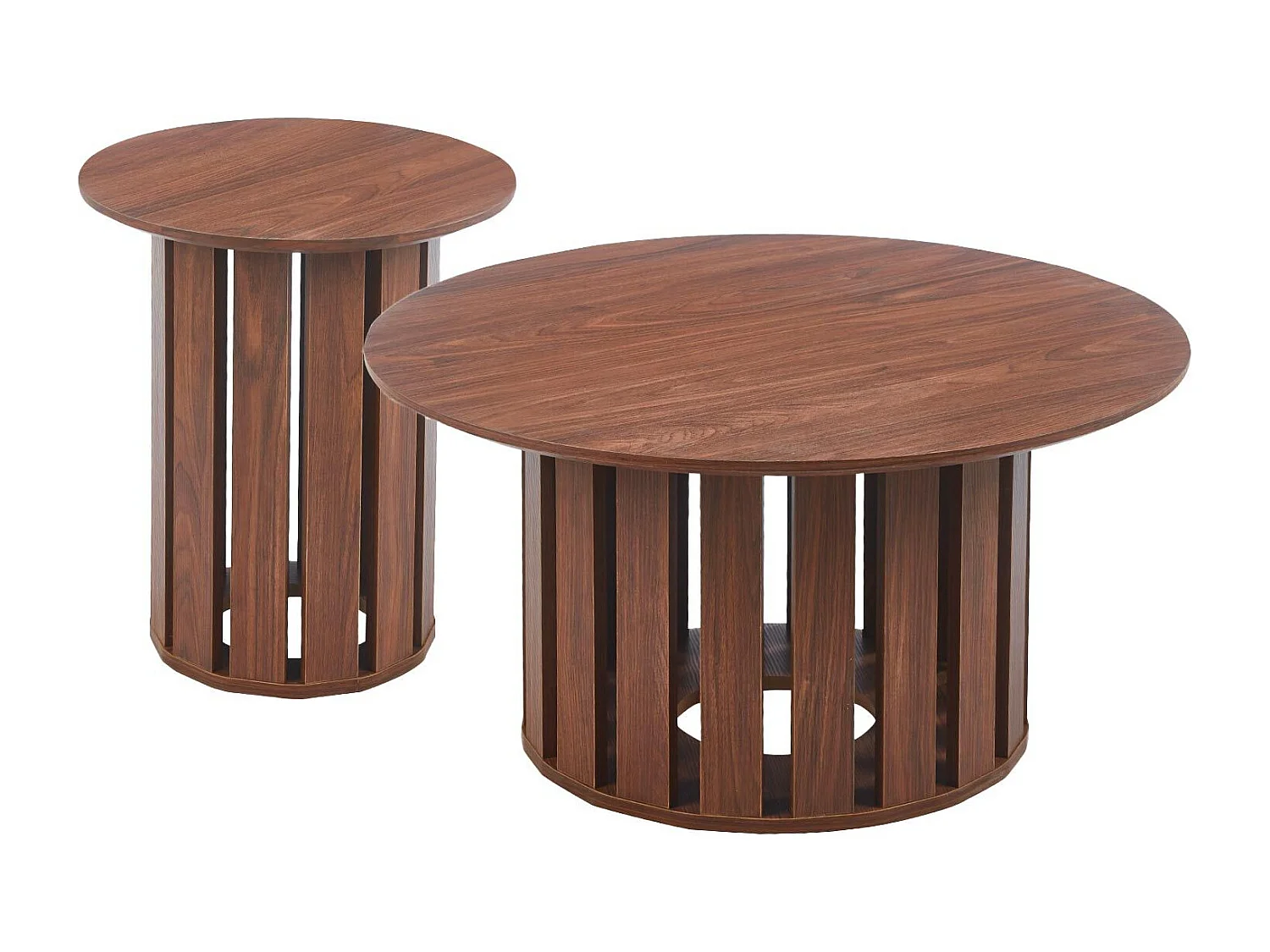 Ensemble de 2 tables basses Annabel Bois Noisette