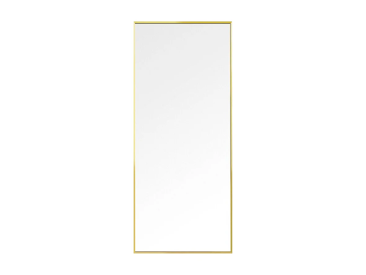 150 × 40 cm Miroir au sol - Rectangle Miroirs à corps complet - Verre trempé - Avec cadre en alliage d'aluminium en or