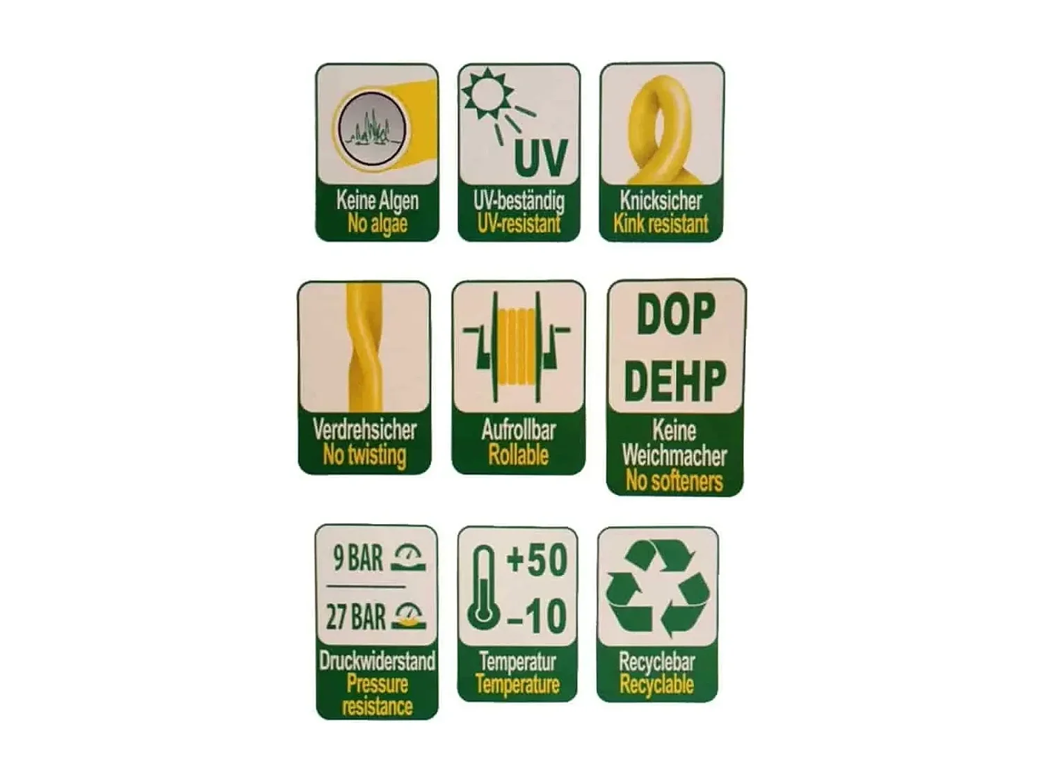 Gartenschlauch 50m, Wasserschlauch, flexibel, Profi Qualität