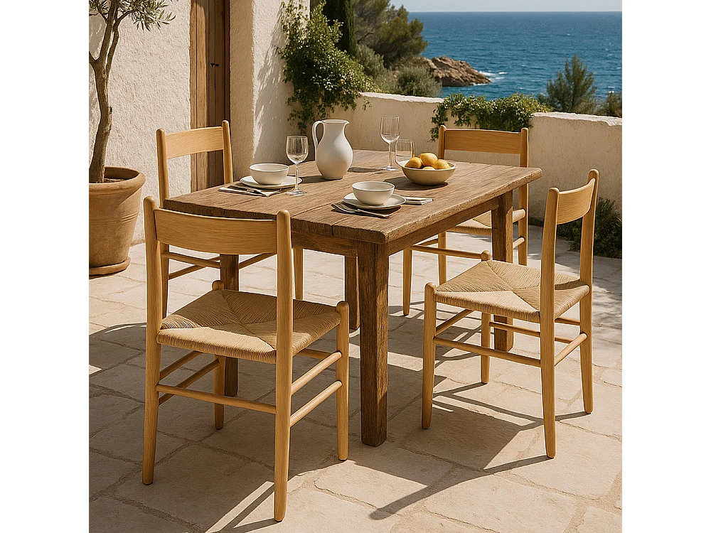 Sedia da pranzo in legno - Design retrò - Cawi