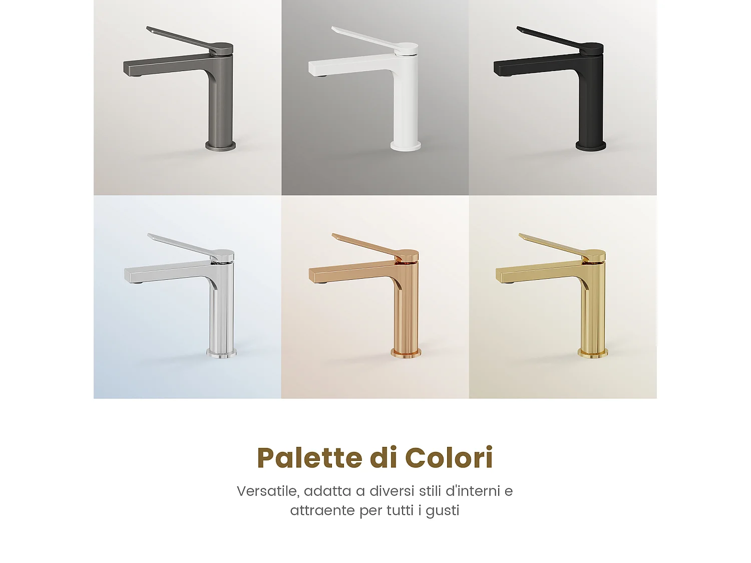 EMKE wastafelkraan badkamer mengkraan messing keramisch binnenwerk champagne goud H.19,5 cm