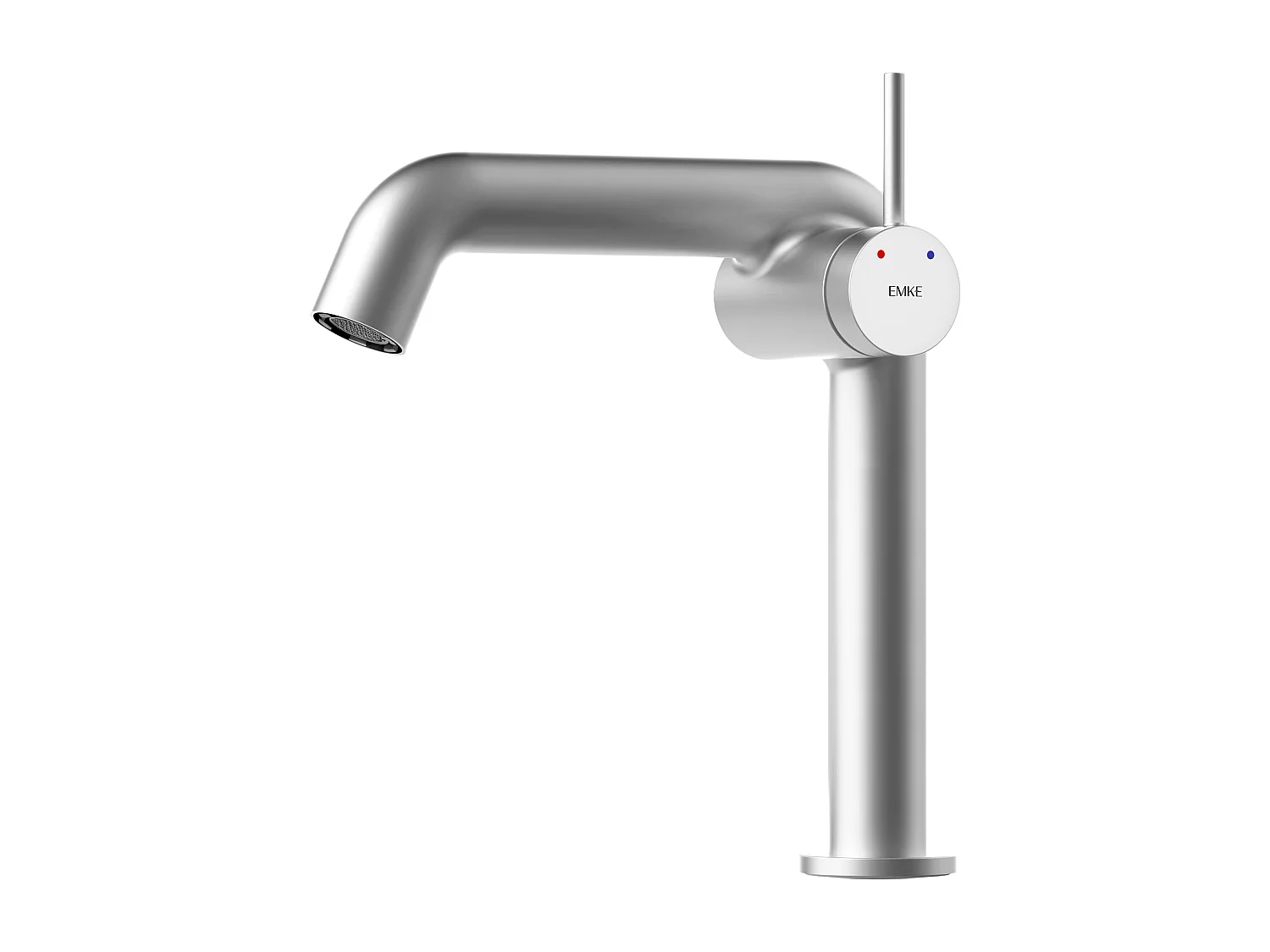 EMKE Mitigeur de lavabo design chromé en laiton avec cartouche céramique H.22,2x20 cm