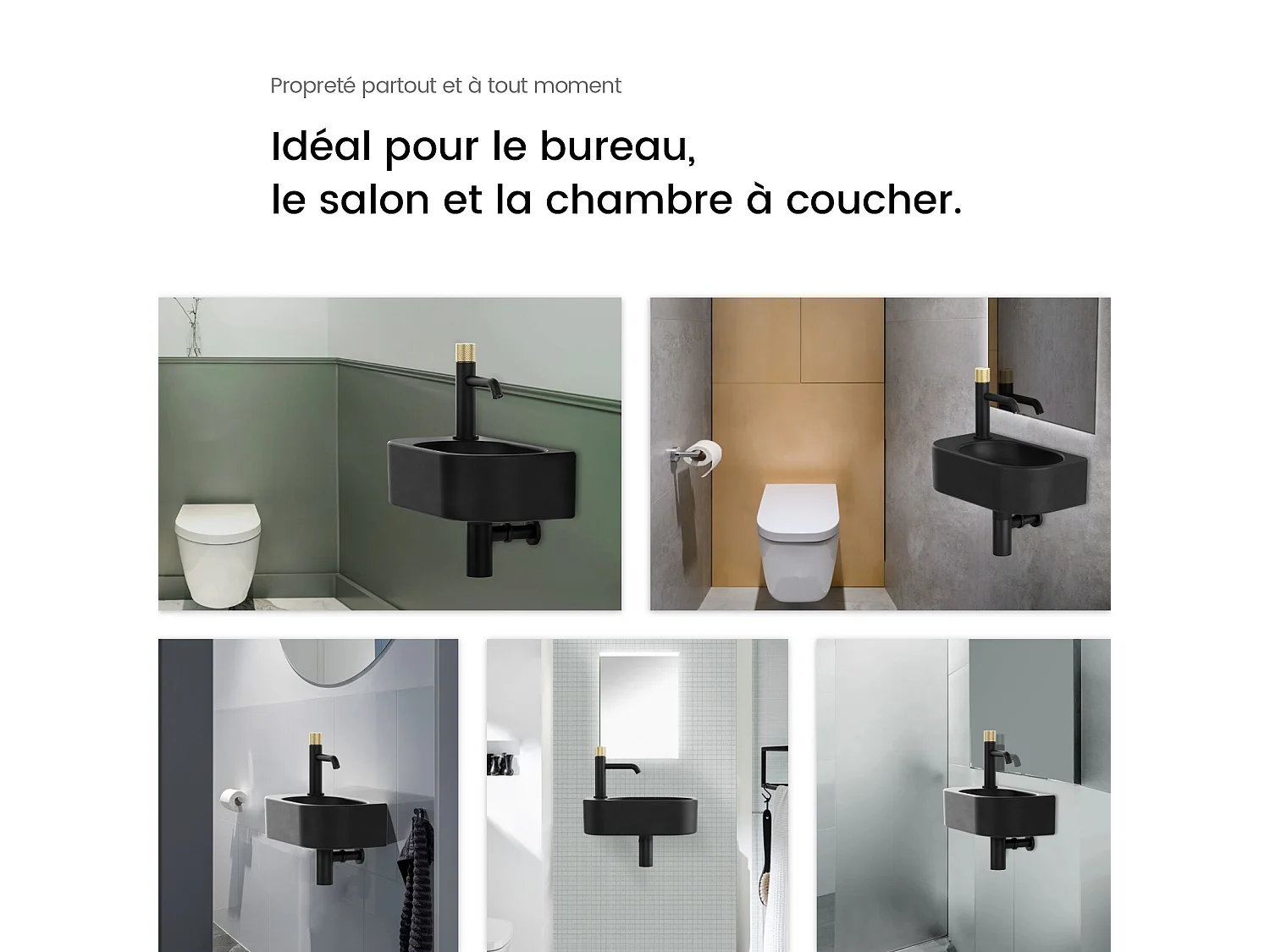 EMKE Badkamerwastafel 400 x 215 x 120 mm, Keramische wastafel met afgeronde hoeken, Kraangat rechts, Mat zwart