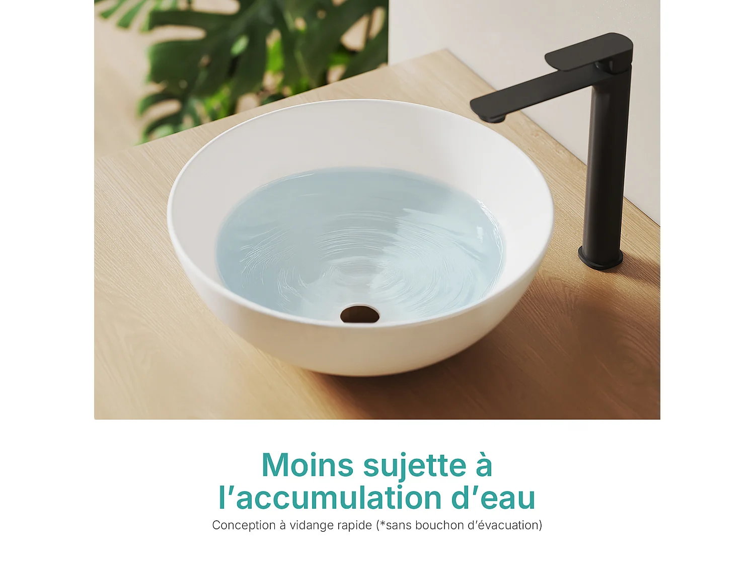 EMKE Terracotta keramische wastafel, rond 415x415x155 mm, voor op het aanrecht