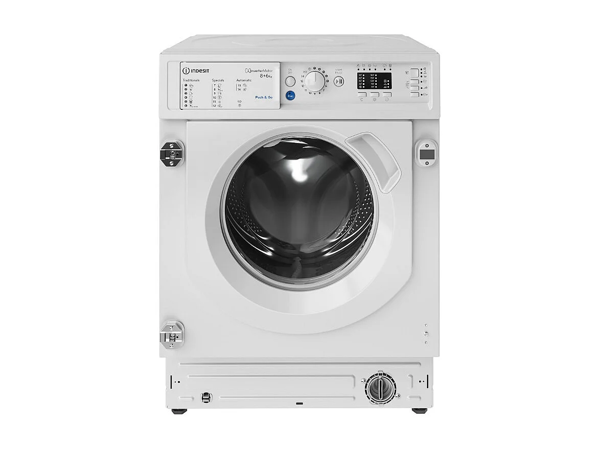 Indesit Lave-linge séchant intégrable 8/6kg 1400 tours/min tout intégrable - BIWDIL861485EU