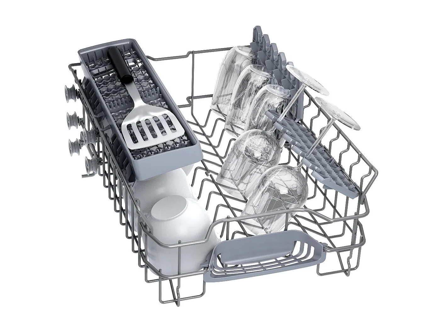 Bosch Lave-vaisselle 45cm 10 couverts 46db intégrable avec bandeau metallic - SPI2HKS42E