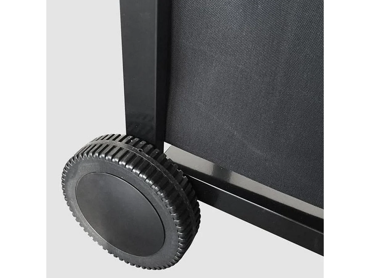 Gasgrill MERIDA 4 Brenner emaillierter Stahl 75x35 cm auf schwarz lackiertem Wagen mit Stauraum