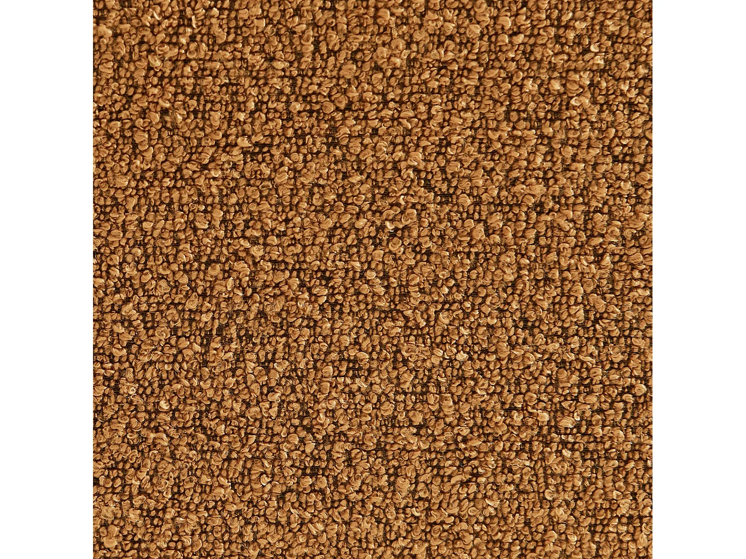 Chauffeuse convertible 2 places en bouclette texturée moutarde L 120 x P 80 x  H 66 cm - Fleeep