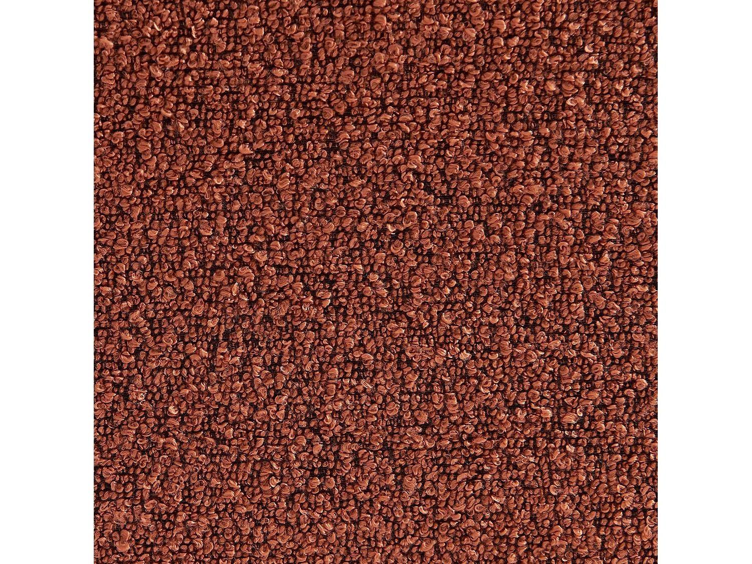 Chauffeuse convertible 2 places en bouclette texturée terracotta L 120 x P 80 x  H 66 cm - Fleeep
