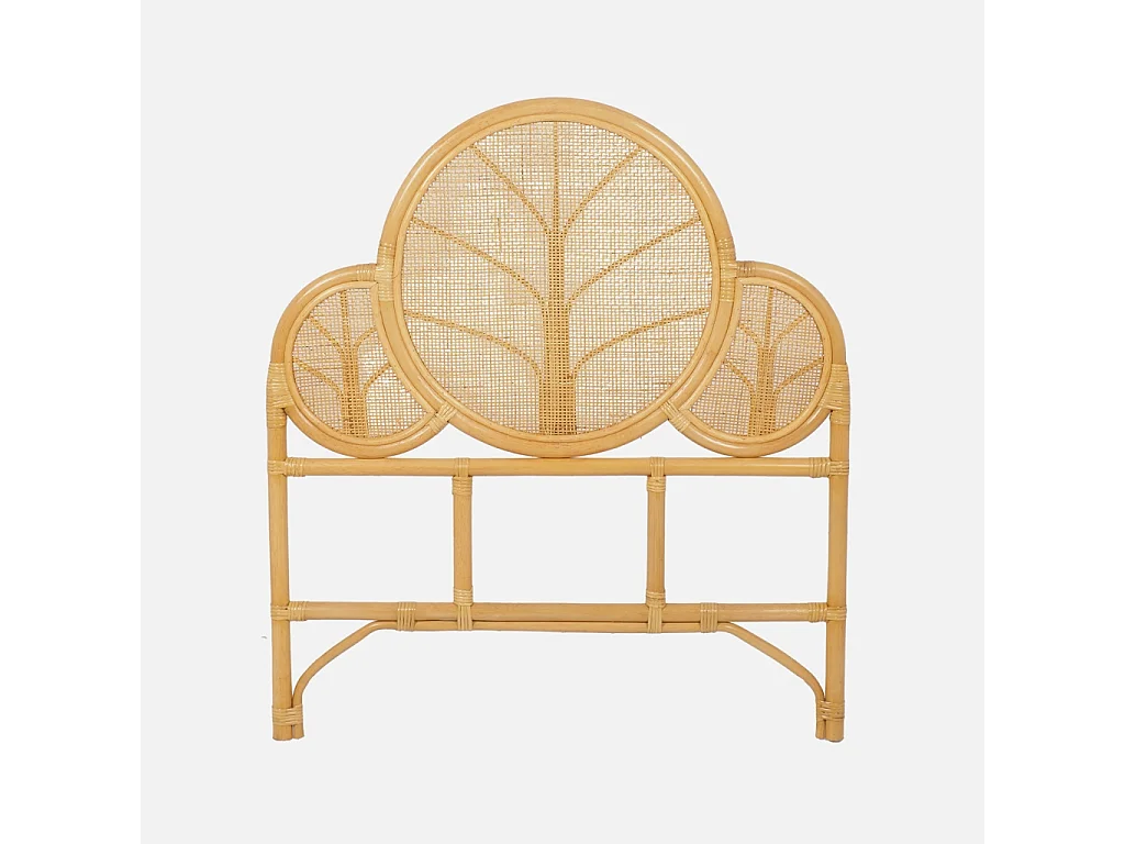 Tête de lit exotique rotin naturel chambre enfant 90 x 100 cm - Lior