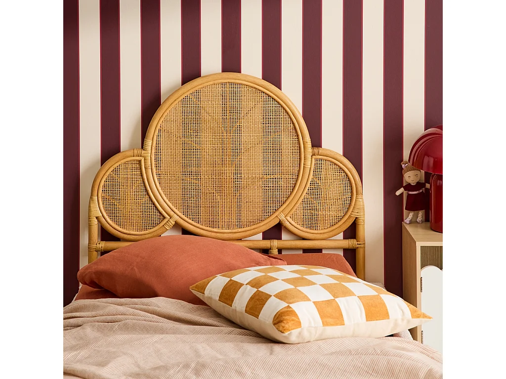 Tête de lit exotique rotin naturel chambre enfant 90 x 100 cm - Lior