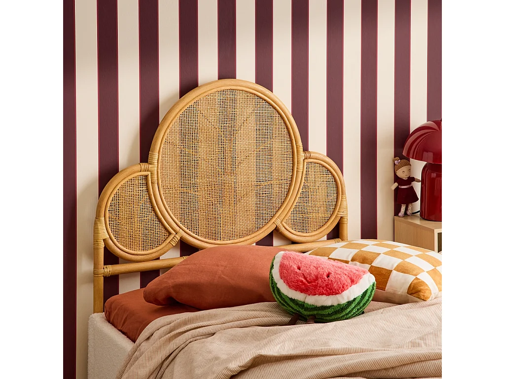 Tête de lit exotique rotin naturel chambre enfant 90 x 100 cm - Lior