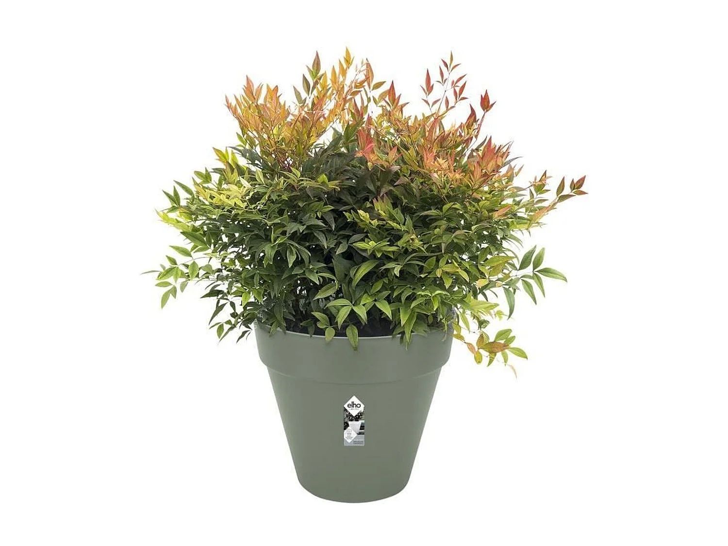 Maceta LOFT URBAN Redonda - Plástico - Perforada - Tanque - Con Ruedas - Ø 40 - Verde