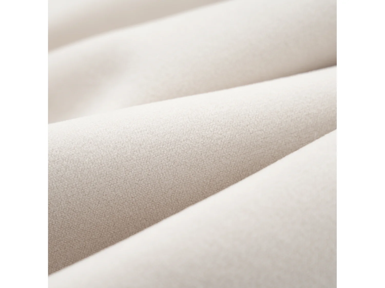 Lot de 4 chaises - Style moderne - Coussins d'assise rembourrés - Pieds en métal - Tissu velours - Beige