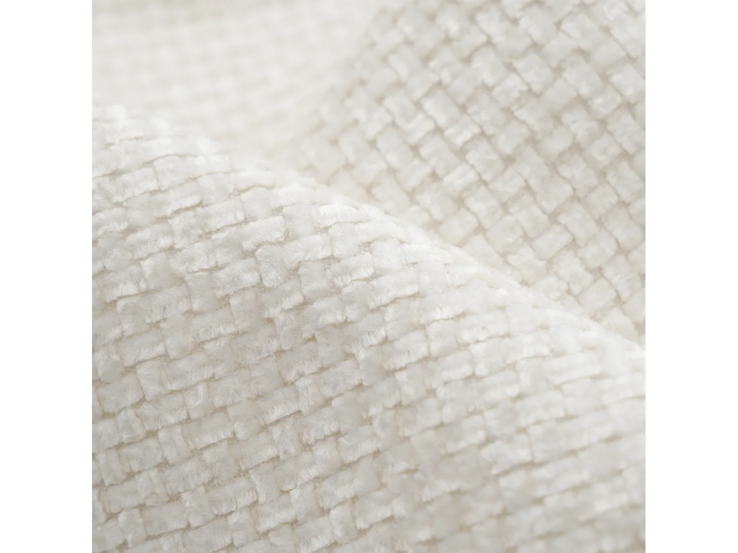 Lot de 4 chaises - Structure en bois massif - Revêtement en velours - Coussins d'assise et de dossier épais - Beige clair