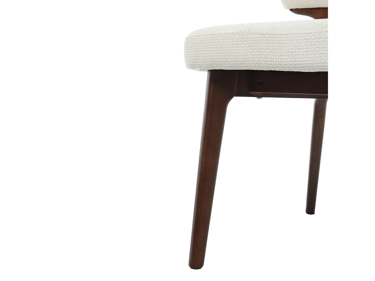 Set aus 2 Stühlen - Gestell aus Massivholz - Bezug aus Samt - Dicke Sitz- und Rückenkissen - Hellbeige