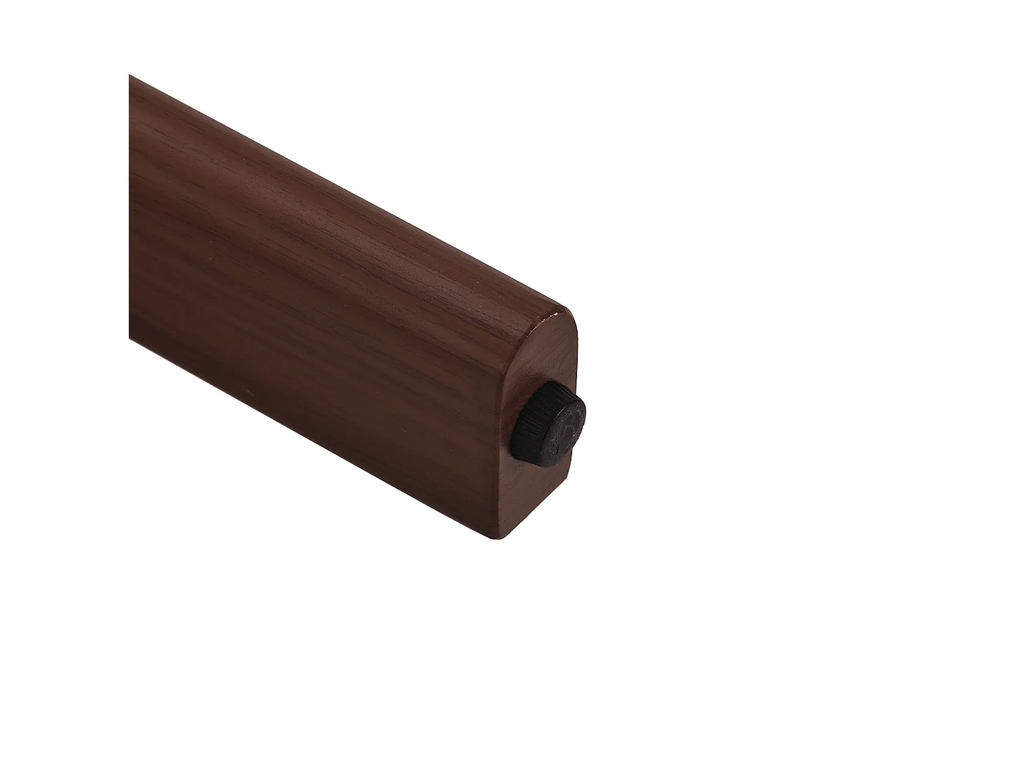 Set aus 6 gepolsterten Esstischstühlen - aus Flanellstoff - Eisenfüße in Holzoptik - beige