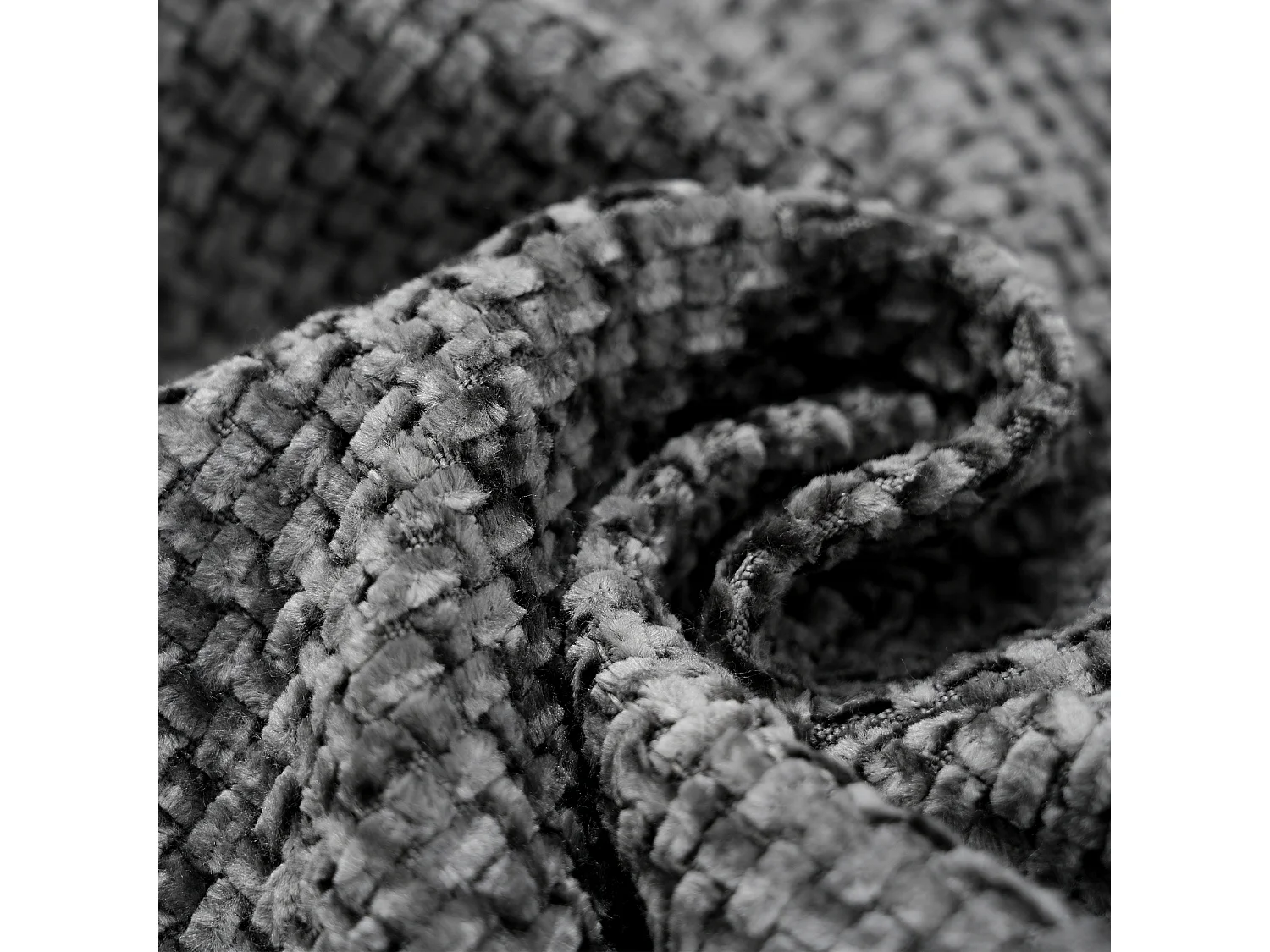 Set aus 2 Stühlen - Moderner Stil - Samtstoff - Armlehnen aus goldenem Edelstahl - Dicke Rückenlehne - Grau