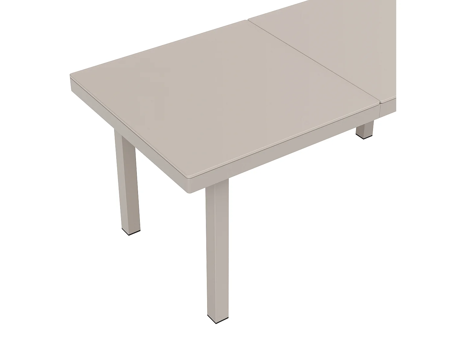 Salon de Jardin XL 8 Places - Ensemble Repas d'Angle avec Grande Table et Banc - Corde Tressée à la Main - Acier Galvanisé et Verre - Khaki